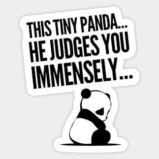 Judging Panda Sticker